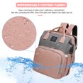 thumbnail image 4 of Lankey, mochila para pañales de bebé, bolsas de pañales impermeables de viaje de gran capacidad, bolsa de lactancia para bebé, bolsillos aislados con estampado sólido Lankey Bolsas de pañales, 4 of 7