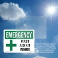 thumbnail image 5 of First Aid Kit Inside OSHA Emergency Vinyl Decal Label 10 Inch x 7 Inch - 10 Pack, 5 of 6