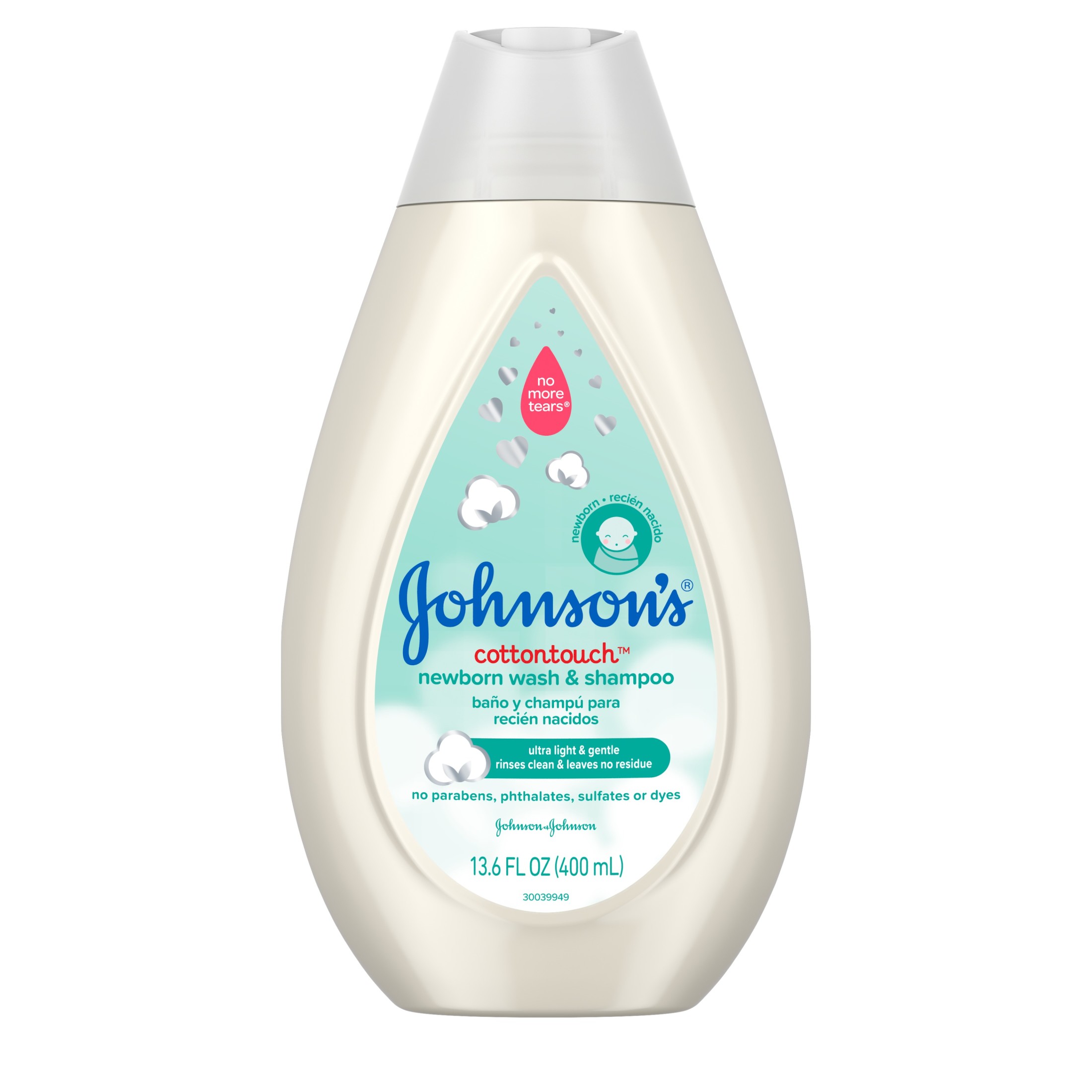 Johnson's CottonTouch Newborn Baby Shampoo and Body Wash, 13.6 oz - image 3 of 7