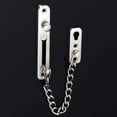thumbnail image 4 of Cerradura de pestillo de protección de puerta de cadena 2P con cerradura de presión antirrobo de resorte, paquete de 2 de níquel cepillado de acero inoxidable, 4 of 5