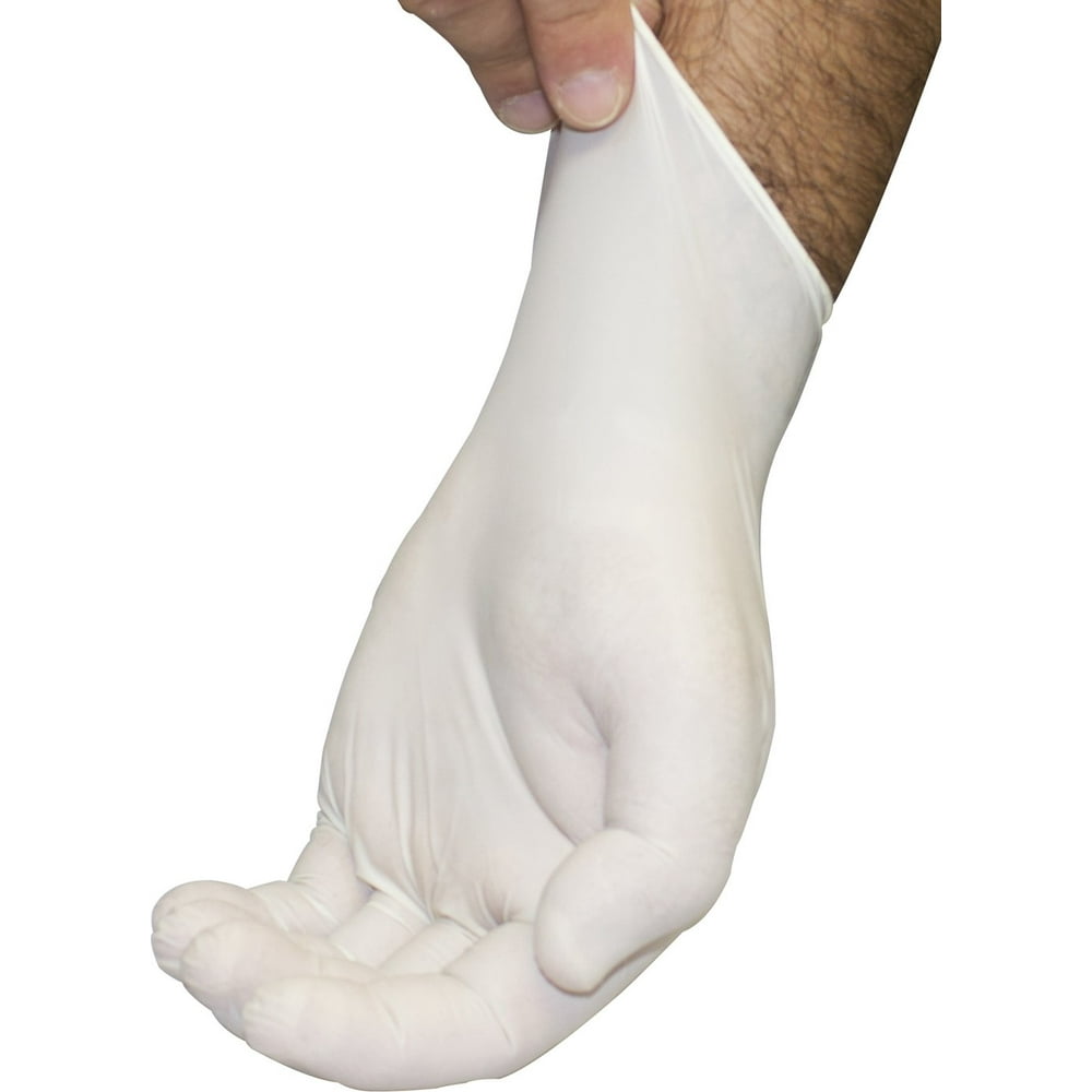 Safety Zone 5 mil Latex Gloves Polymer Coating Medium Size Latex