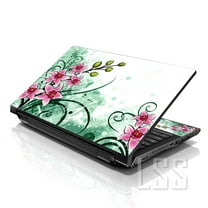 LSS 17.3 inch Laptop Notebook Skin Sticker Cover Art Decal For Hp Dell Lenovo Apple Asus Acer Fits 16.5" 17" 17.3" 18.4" 19" - Pink Flower Floral