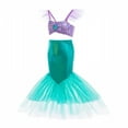 thumbnail image 3 of Little Girls Mermaid Costume Halloween Princess Dress up with Accessories, Size 2-3T, 3 of 7