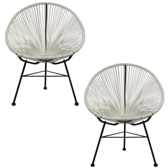 ACAPULCO CHAIR Wire Chair WHITE SET OF 2