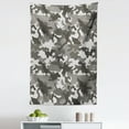 thumbnail image 1 of Camouflage Tapestry, Monochrome Attire Pattern Camouflage Inside Vegetation Fashion Design Print, Fabric Wall Hanging Decor for Bedroom Living Room Dorm, 5 Sizes, Grey Coconut, by Ambesonne, 1 of 1