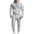 thumbnail image 5 of Xzbqbs Men's Tracksuit Set 2 Piece Tactical Sets Quarter Zip Hoodies Pullover and Slim Cuffed Joggers Athletic Workwear Running Sets, 5 of 9