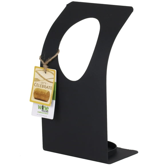 Couronne Company, Black, Chalkboard Wine Stand, M312, 11 Inch Tall, 1 Piece, 11" H