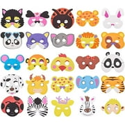Prextex Halloween Masks | Assorted Foam Animal Masks |Purm Masks, Halloween Masks, Dress Up Party Accessory - 50 Piece