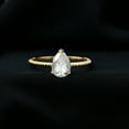 thumbnail image 2 of Rosec Jewels Womens Moissanite Teardrop Engagement Ring 2 Carat - 7X10 mm Pear Shape - D-VS1 Quality Authentically Certified, 14K Yellow Gold, US 12.50, 2 of 8