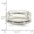 thumbnail image 4 of SS 7mm Polished Fancy Band Size 7.5 Size 7.5, 4 of 4