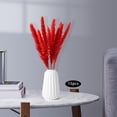 thumbnail image 2 of 15 piezas de flores secas para arreglo floral en jarrón, ramo para decoración de bodas estilo boho. Rojo, 2 of 6