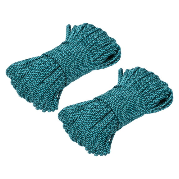 Uxcell Paracord, Parachutes Cord Spool Survival Strong Rope String for Camping Hiking Fish Blue/Black