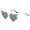 Black, variant on XASZHN Heart Shape Vintage Sunglasses Women欧美个性 Rimless Colorful Metal Frame Sun Glasses Purple One Size