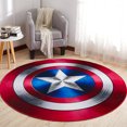 thumbnail image 2 of Volkmi European Computer Swivel Chair Pad Round 3D Personalized Carpet Floor Mat 80cm_American Five Star, 2 of 7