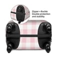 thumbnail image 4 of Daiia Pink Checkboard Luggage Cover, Thickened Washable Travel Luggage Covers, Elastic Unique Baggage Covers for 18-20 inch Luggage-Small, 4 of 9
