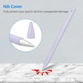 thumbnail image 6 of Fintie Soft Silicone Sleeve for Apple Pencil Pro & 2nd Generation - Protective Pen Skin Cover Pencil Grip Holder with 2 Nib Covers Accessories, Lilac Purple, 6 of 8