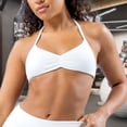 thumbnail image 4 of Halter Top Gym Bure Entrenamiento Sports Bra para Mujer Abierta (Gray XS), 4 of 8