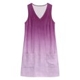 thumbnail image 7 of Levmjia Women's Summer Dress Sleeveless V Neck Casual Shift Dress with Pockets Loose Fit A Line Ombre Print Sundress for Women Daily Vacation Wear, 7 of 7