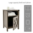 thumbnail image 6 of Prime Garden Modern Farmhouse Nightstand,Square Bedside Table for Bedroom,Rustic Gray, 6 of 9