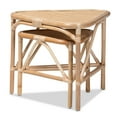 thumbnail image 4 of bali & pari Jayden Bohemian Natural Brown Finished Rattan End Table Set(2PC), 4 of 5