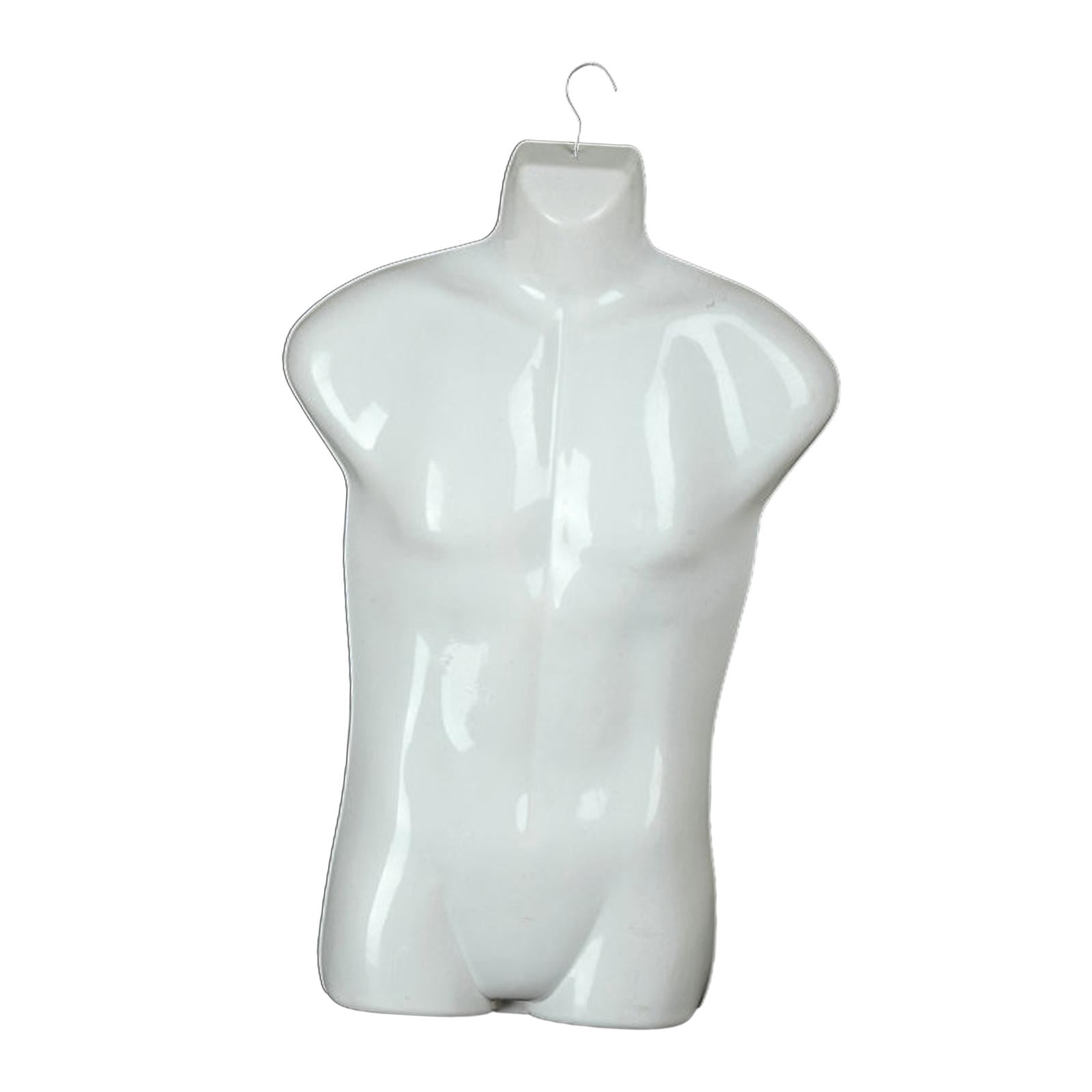 figatia Male Mannequin Hanger Fashion Body Manikin for Garment Vendors Market Commercial white