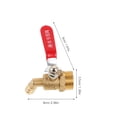 thumbnail image 2 of OULII Water Pipe Valves 1Set Golden Shut Off Valve Round Handle Plumbing Supplies, 2 of 8