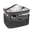 thumbnail image 1 of 2025 Toiletry Bag Double Layer Cosmetic Bag Transparent Large Travel Makeup Bag Organizer Wash Bag for Men & Women Premium Quality Wash Bag -Black, 1 of 5