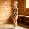 thumbnail image 2 of CAICJ98 Toddler Baby Boy Hunting Outfit Duck Half Zip Stand Collar Long Sleeve Sweatshirt Pants Set 2 Fall Camouflage Clothes (Khaki,6-12 Months), 2 of 6