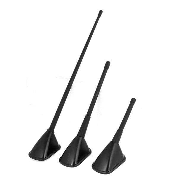 Adhesiva Decorativa Antena de Coche Chapa Techo Varilla Negro 3Pzas