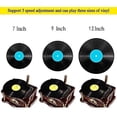 thumbnail image 5 of HZLSBL Gramófono vintage con salida Bluetooth Tocadiscos vintage Tocadiscos de gramófono retro para discos de vinilo de 7" 9" 12" 3 velocidades, Hi-Fi, hecho a mano por Pure Oak (verde oscuro), 5 of 5