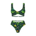 thumbnail image 4 of Daiia Dinosaurs Women's Bikini Set Two Piece Swimsuit High Waisted Bikini Adjustable Straps Bikini Perfect for Beach, Pool, and Summer Vacation-Small, 4 of 9
