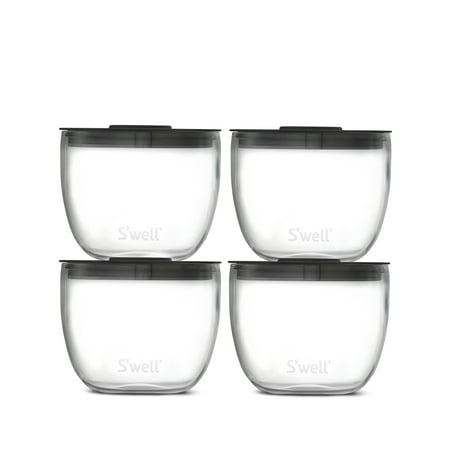 Eats by S'well Prep Bowl Set, Clear, 14 oz, 4 pack
