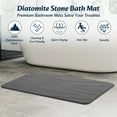thumbnail image 4 of LIZEVINC Large Stone Bath Mat, Non-Slip Diatomaceous Earth, Super Absorbent Quick Dry Diatomite Shower Mat for Bathroom Floor, Fast Drying Bathroom Mat, 31.5" x 19.6", Deep Gray, 4 of 11