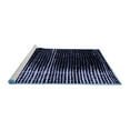 thumbnail image 2 of Ahgly Company Machine Washable Indoor Rectangle Abstract Blue Modern Area Rugs, 2' x 4', 2 of 4