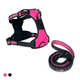 thumbnail image 2 of Pechera Arnes + Correa E-Pets Color Rosa para perro mediano, Ajustable Antitirones resistente para paseo Entrenamiento, 2 of 8