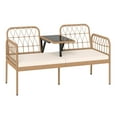 thumbnail image 1 of Gymax PE Rattan Outdoor Loveseat w/Built-in Coffee Table & Soft Cushions for Lawn, 1 of 6