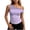 Purple, variant on Women's One Shoulder Sleeveless Tank Top Stripe Print Slim Fit Off Shoulder Cami Blouse Perfect for 2026 Spring Summer Daily Home Vacation Wear