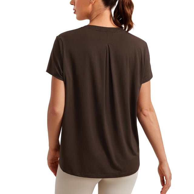 Remera CRZ YOGA Large Hot Fudge Brown Holgada para Yoga