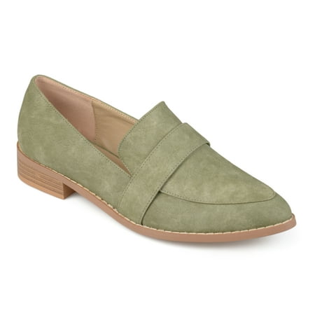 Brinley Co Womens Faux Leather Almond Toe Clic Loafers