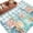 Blue, variant on Round Rugs 7Ft, Summer Coastal Round Area Rug Washable Indoor Throw Carpet, Watercolor Corals Shells Starfish Green Plaid Large Non Slip Circle Rug for Dining Room Playroom Home Decor Aesthetic