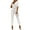 White, variant on One Shoulder Romper Women's Fashionable Solid Color Double Suit Blazer Collar Flare Sleeve Romper with Pants Pants White X-Large