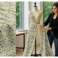 thumbnail image 5 of Soimoi Cotton Cambric Fabric Coral,Strafish & Sea Horse Ocean Decor Fabric Printed Yard 56 Inch Wide, 5 of 7