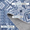 thumbnail image 3 of GlowSol 2x6 Runner Rug Vintage Boho Tribal Runner Rug Patchwork Distressed Runners Bedside Kitchen Laundry Rug Non-Slip Low Pile Washable Rug, Blue, 3 of 5