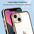 thumbnail image 5 of Case Compatible with iPhone 13 Case Crystal Clear Transparent Design Back Bumper Shockproof Slim Fit Soft TPU Silicone Protective Phone Case Cover for iPhone 13, Black, 5 of 14