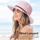 thumbnail image 5 of Women Straw Panama Hat Travel Fedora Beach Sun Hat Summer Wide Brim Straw Roll up Hat UPF 50+, 5 of 5