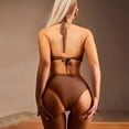 thumbnail image 4 of Inleife Two Piece Swimsuits for Women Women's Fashionable Solid Color High Waisted Hollow Out Bikini Foreign Trade Swimsuit, 4 of 5