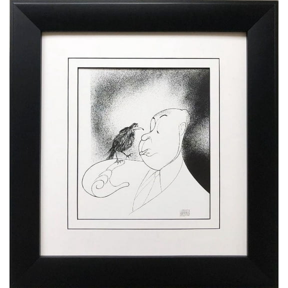 Al Hirschfeld "The Birds- Alfred Hitchcock" CUSTOM FRAMED Decorative ART Print Generic