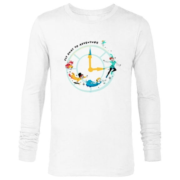 Disney Peter Pan and Darling Children Fly Away To Adventure - Long Sleeve T-Shirt for Men - Customized-White