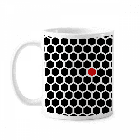 

Hexagon Line Art Grain Illustration Pattern Mug Pottery Cerac Coffee Porcelain Cup Tableware