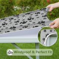 thumbnail image 6 of Paw Prints and Bones Square Fitted Tablecloth with Elastic Edge,Square Table Cover,Washable Elastic Table Cover for Home Kitchen Party Decor 36"x36", 6 of 6